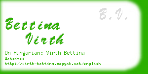 bettina virth business card